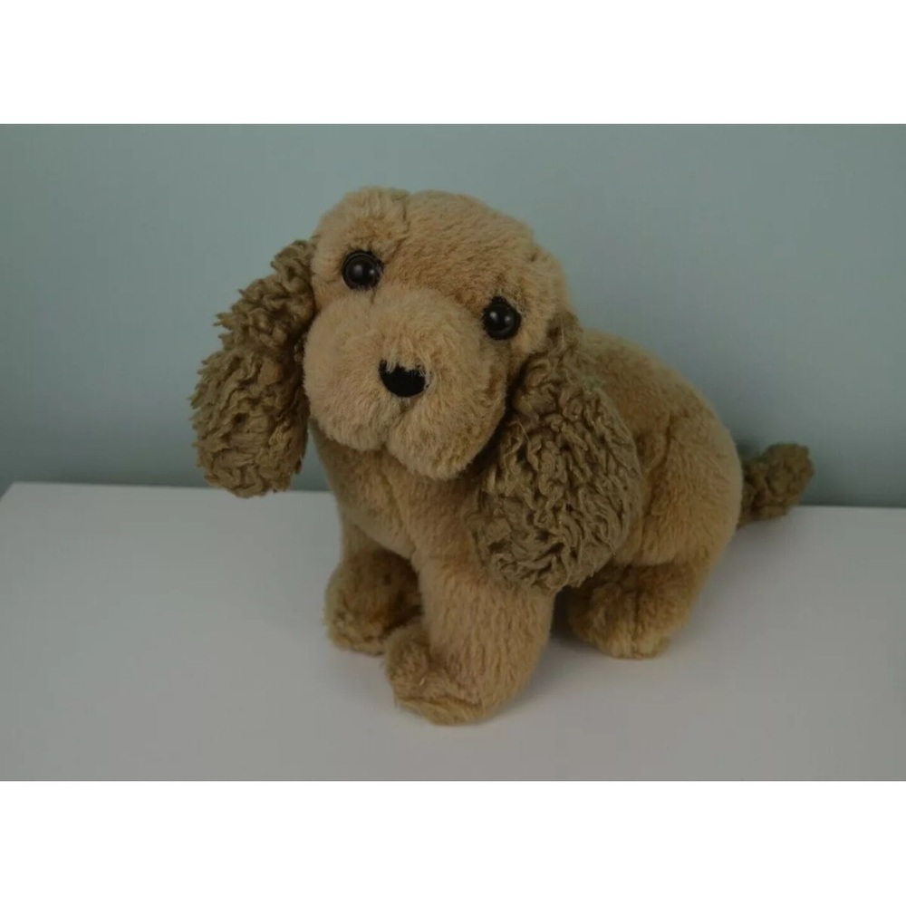 Vintage American Wego Spaniel Puppy Dog Plush Stuffed Animal Toy Tan 93210S